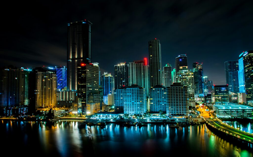 Miami, FL -- Night Skyline